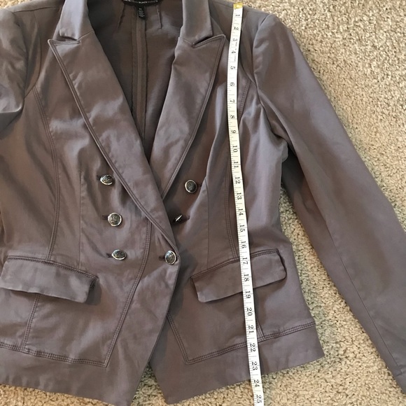 WHBM double breasted gray jacket - Picture 11 of 14